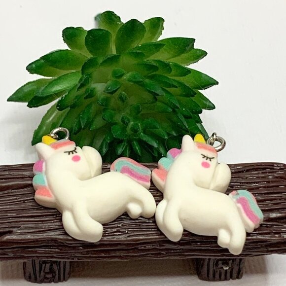 Unicorn Earring, Gift Idea, Unicorn Jewelry, Cute Earrings, Silly Earrings, Fun - Picture 2 of 5